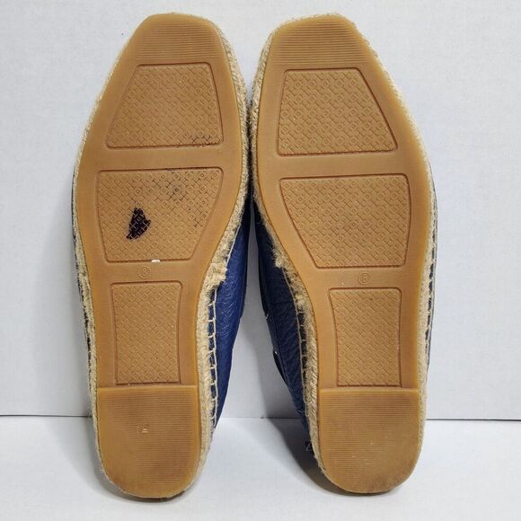 Tory Burch Skipper Boat Navy Leather Non-Slip Shoe Size 8 $296 MSRP Womens - Picture 8 of 8